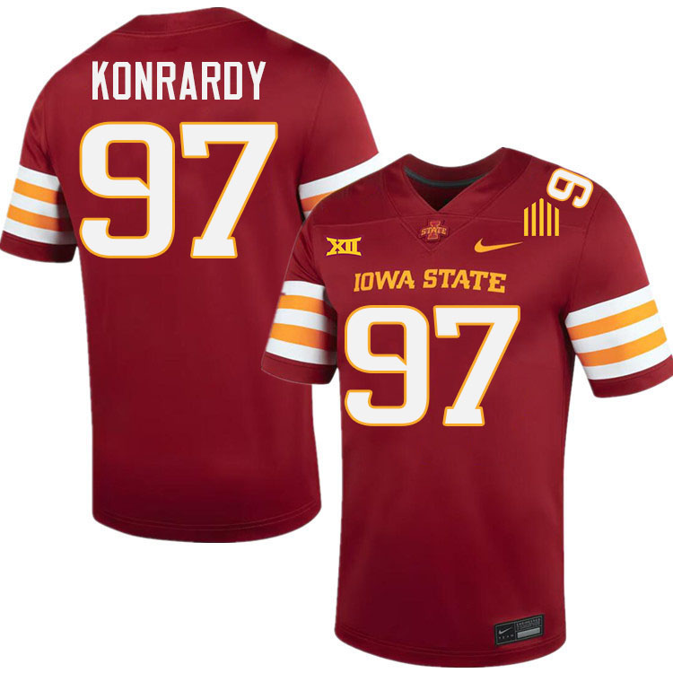 Kyle Konrardy Jersey,Iowa State Cyclones #97 Kyle Konrardy College Jersey Youth-Cardinal